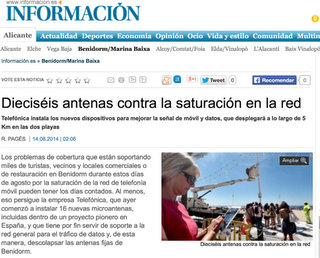 Spanish press covering 4G installation