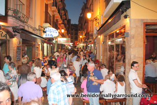 Busy tapas alley