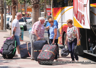 holidaymakers arriving in benidorm