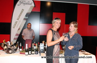 Enjoying the cava with Gema Amor