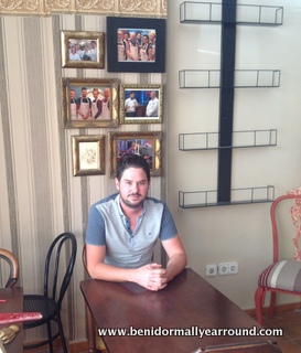 Dani Bowler at his restaurant Vintage Cafe in Albir