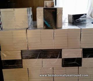 stacks of books ready for launch