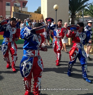 Colourful Bolivian dancers