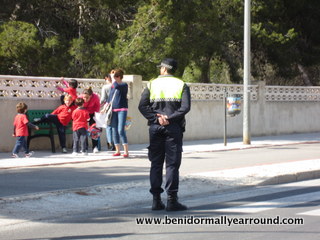 police on school patrol