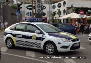 policecar in benidorm