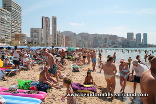 Plenty lying within the 6 metre boundary on Levante beach