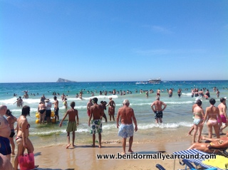 Swimmers in sea at levante