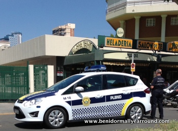 police car in Benidorm
