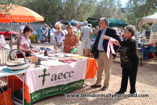 Benidorm Mayor at last years Charities Fair in El Cisne